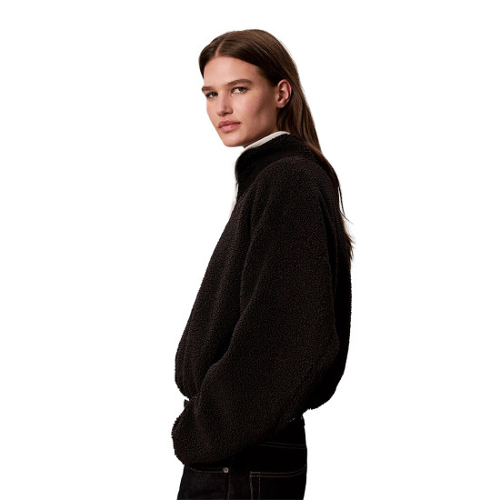 Calvin Klein Γυναικεία μπλούζα Sherpa Quarter Zip Sweatshirt